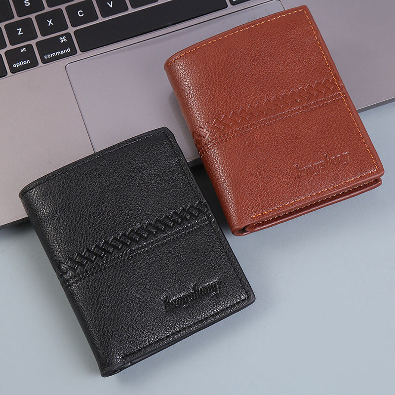 Men Short Leather Wallet