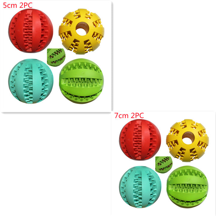 Rubber Food Ball Bite Resistant Dog Toy Mint Flavor Watermelon Tooth Ball Molar Toy - Minihomy