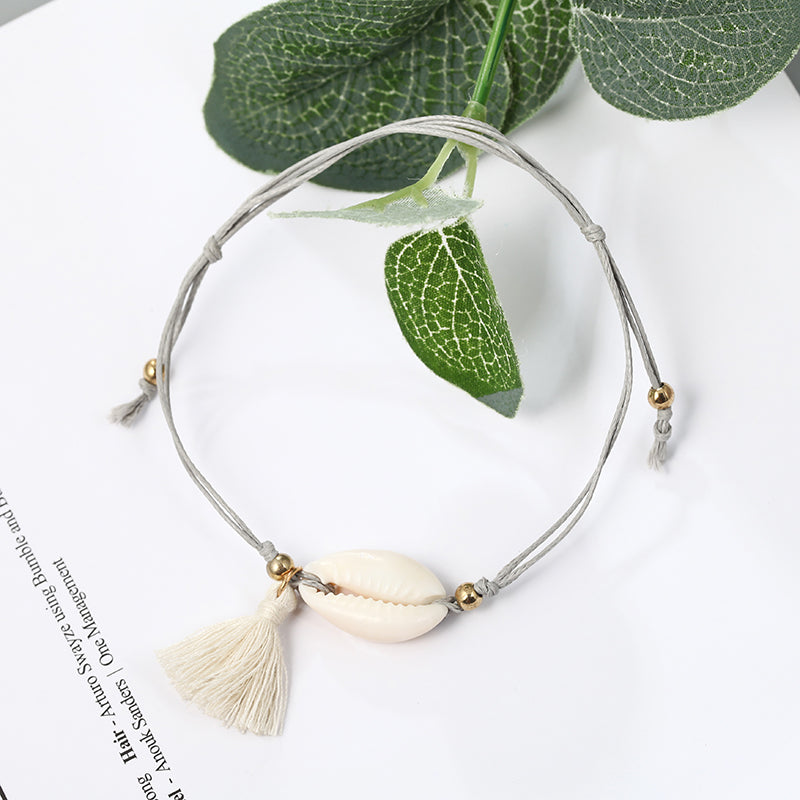 Summer Fashion Jewerly Ocean Style Shell Tassel Bracelet - Minihomy