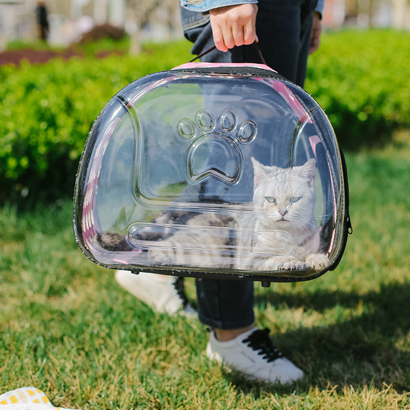 Portable Pet Cat Full Transparent School Bag