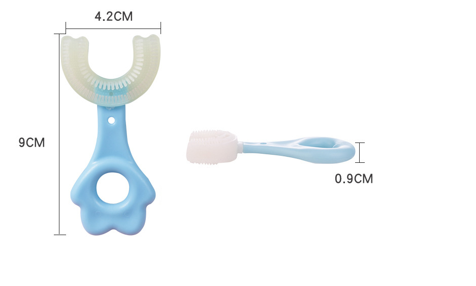 U-shaped Baby Toothbrush Children 360 Degree Teethers Soft Silicone Clean Brushing Kids Teeth Oral Care Cleaning Toothbrush - Minihomy