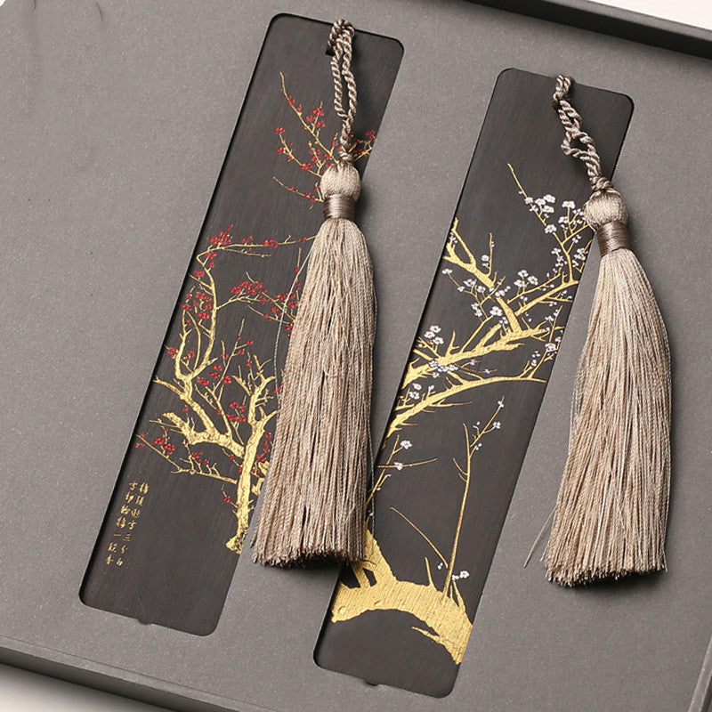 Wooden Handicraft  Chinese Style Tassel Bookmark Creative