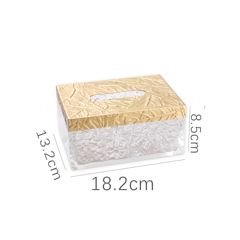 Modern Light Luxury Creative Crystal Tissue Box