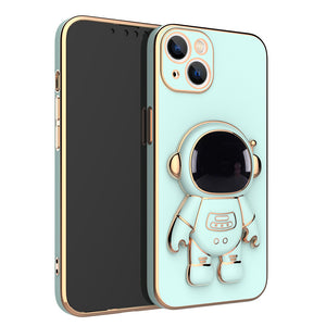 Self-contained Lens Film Mobile Phone Case Electroplating Bracket Protective Cover - Minihomy