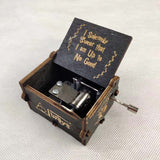 Antique Carved Wooden Hand Crank Spirited Away Music Box Christmas Gift Birthday Gift Party Decoration